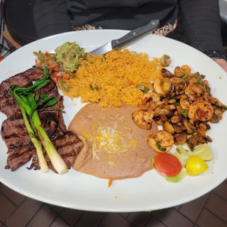 Carne Asada and Camarones